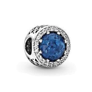 New blue gemstone pandora style charm